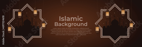 Islamic Background Design with Beautiful Colorful Shapes