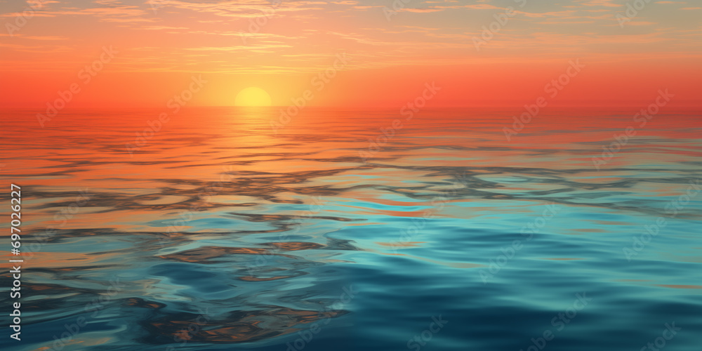 dreamscape, waterscape, beautiful sunset over the sea