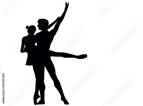 	
Dancing couple silhouettes Vector work