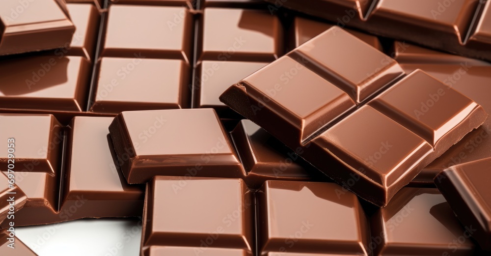 a lot of chocolate bars lay on a white background a lot of chocolate bars lay on a white background