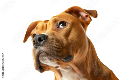 Funny staffordshire bull terrier isolated on transparent background  png 