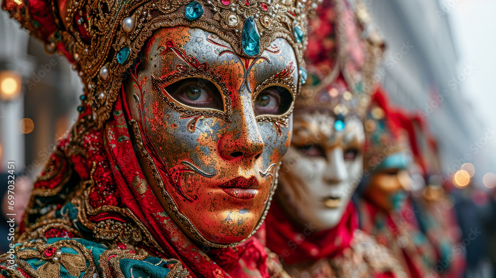 Carnival Masked People Standing on St. Mark's Square in Venice in the Morning Mist with Mask Wallpaper Background Cover Magazine Backdrop Digital Art Brainstorming Carnival Masked People Standing on St. Mark's Square in Venice in the Morning Mist with Mask Wallpaper Background Cover Magazine Backdrop Digital Art Brainstorming