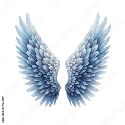 watercolor paint angel wings for holiday card decor