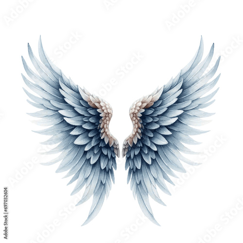 watercolor paint angel wings for holiday card decor