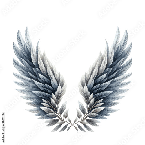 watercolor paint angel wings for holiday card decor