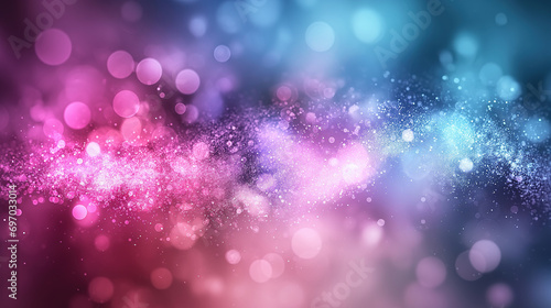 Sparkling Elegance, Abstract Shiny Lights Dazzling Against Red and Blue Glitter, Generative AI