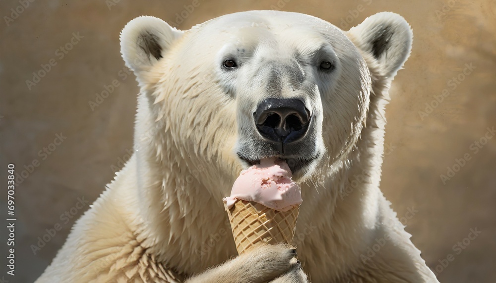 realistic illustration of a polar bear in the arctic realistic illustration of a polar bear in the arctic