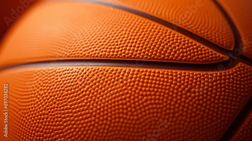 Basketball Detail Extreme Close-Up: Athletic Aesthetics