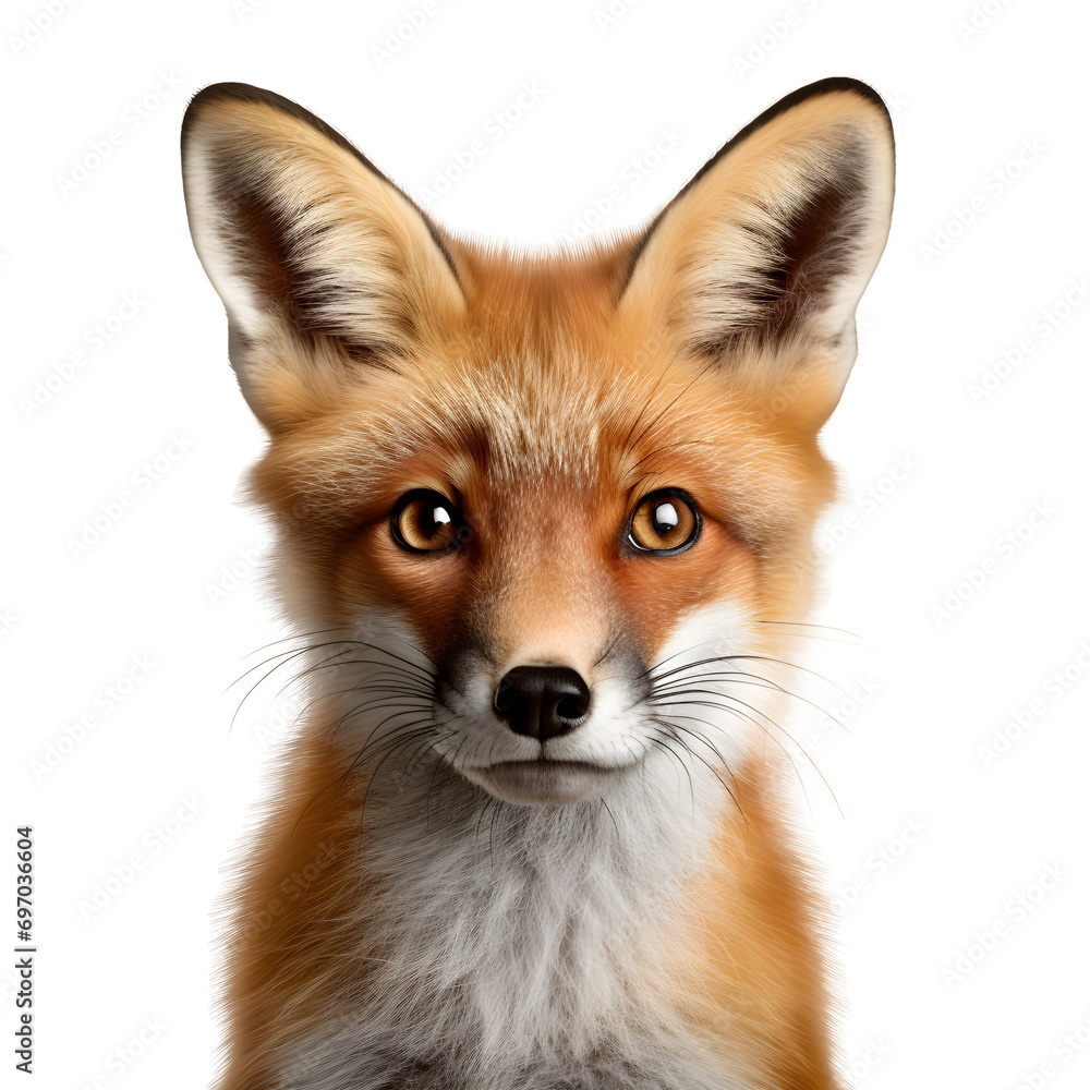 Fox isolated on transparent background
