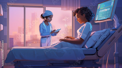 doctor and patient in hospital photo