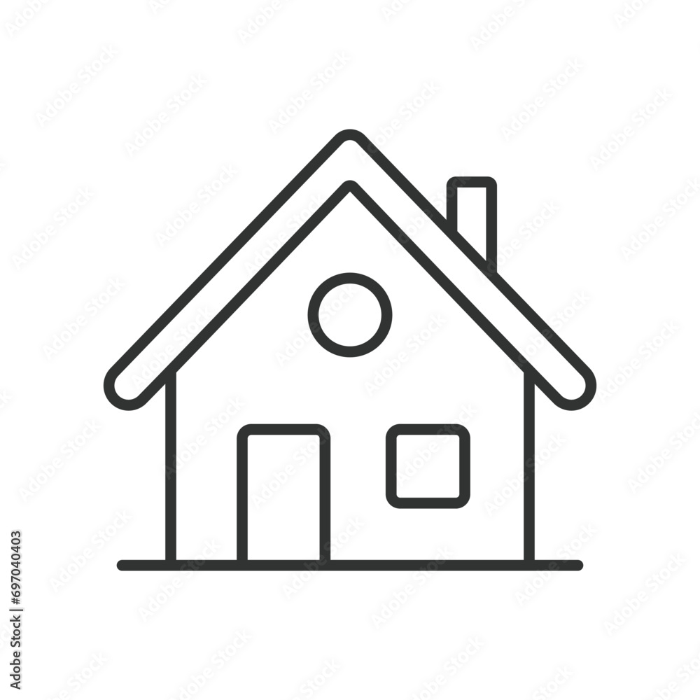 House icon line design. Home, residence, property, real estate, abode, living space vector illustration. House editable stroke icon. House icon line design. Home, residence, property, real estate, abode, living space vector illustration. House editable stroke icon.