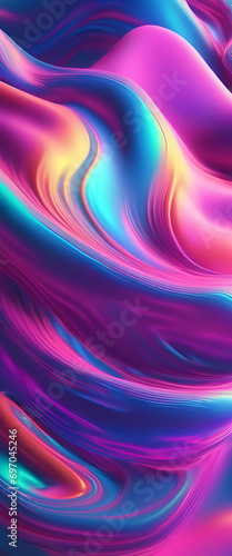 Abstract Gradient Tech: Iridescent Waves in Pink & Violet | Smooth Motion for Modern Posters, Web Banners, and Creative Designs - Abstract Background with Waves