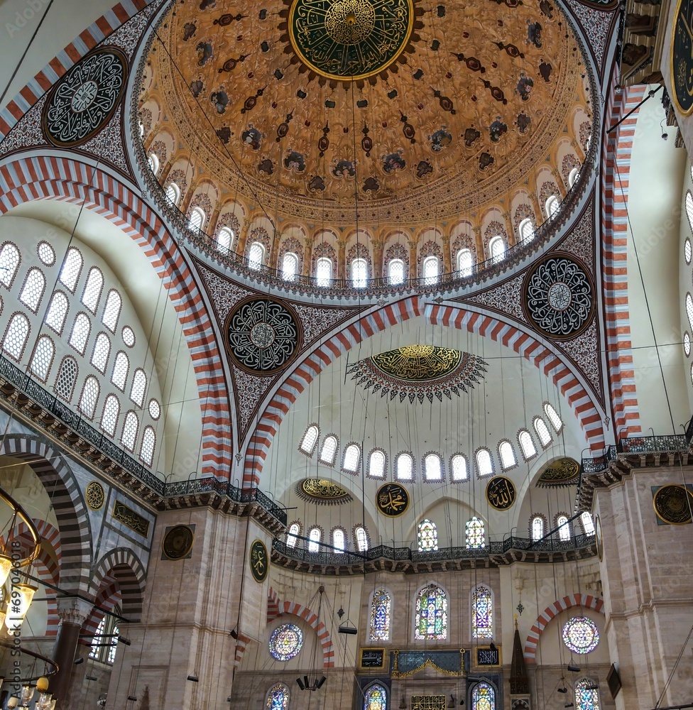 Interior decoration of the Suleymanie Mosque