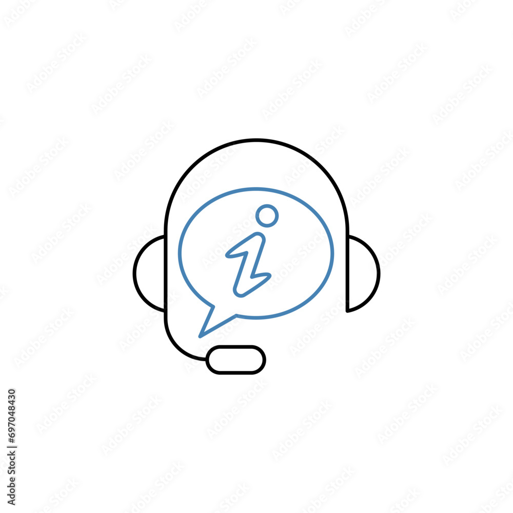 Support concept line icon. Simple element illustration. Support concept outline symbol design. Support concept line icon. Simple element illustration. Support concept outline symbol design.
