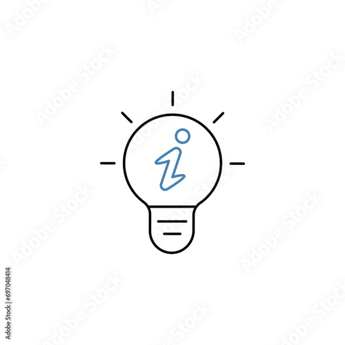 hint concept line icon. Simple element illustration. hint concept outline symbol design.