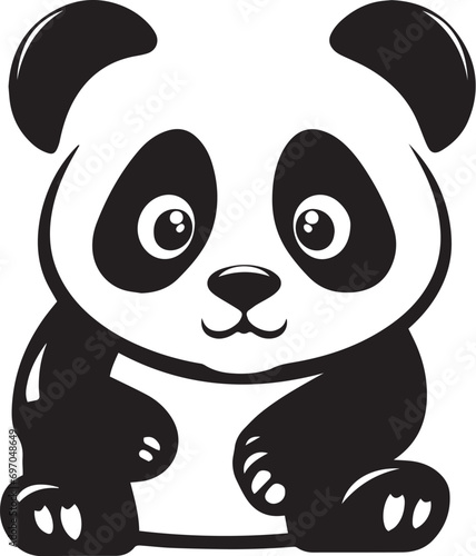 Fototapeta Naklejka Na Ścianę i Meble -  Playful Panda logo vector illustration. Playful Panda vector Icon and Sign.