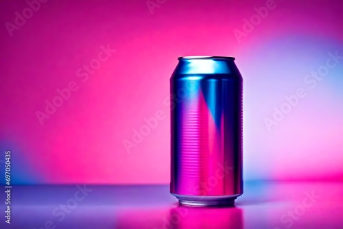 pink and blue canned drink minimalist packaging and advertising template