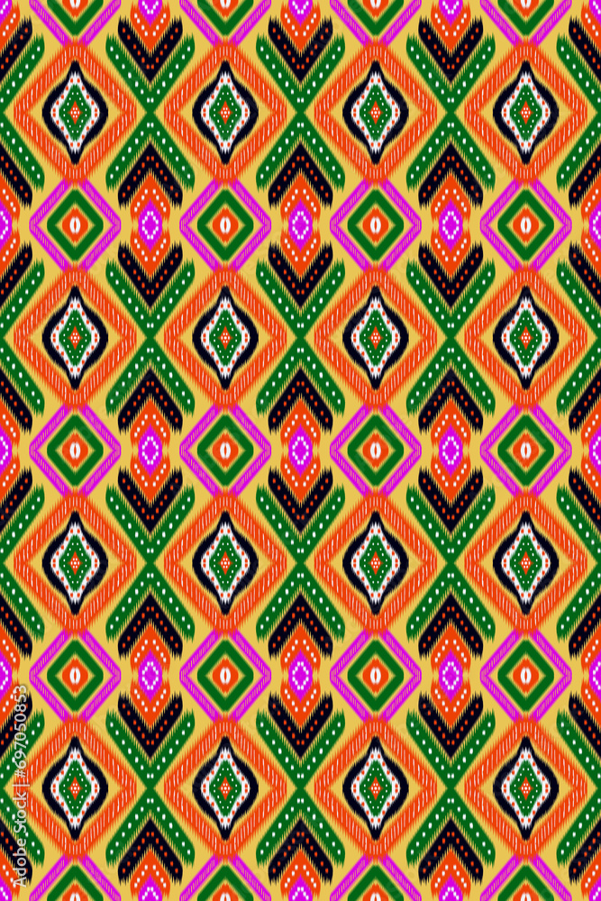Ethnic design fabric pattern tribal ethnic background pattern ik