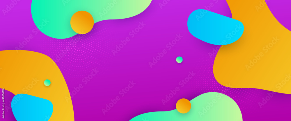 Colorful colourful vector modern abstract simple banner with wave and liquid elements vector illustration. Colorful modern graphic design liquid element for banner, flyer, card, or brochure cover