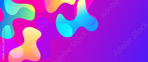 COLOR vector liquid shapes modern and simple banner. Colorful modern graphic design liquid element for banner, flyer, card, or brochure cover