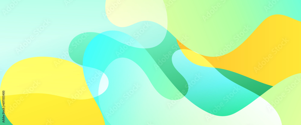 Colorful colourful vector simple abstract banner with liquid waves shapes. Colorful modern graphic design liquid element for banner, flyer, card, or brochure cover