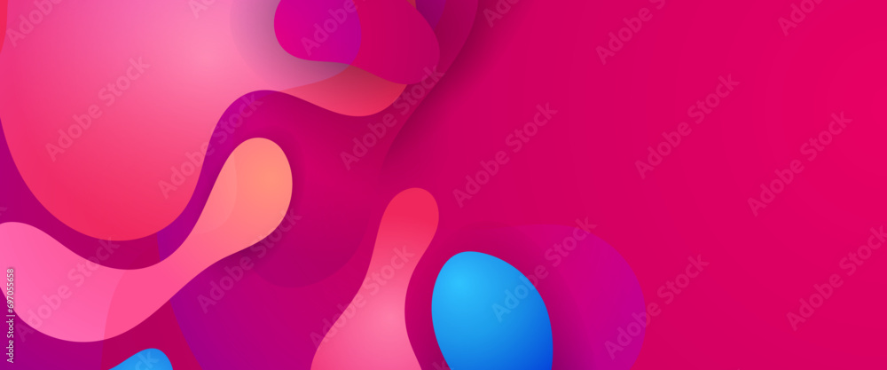 Colorful colourful simple abstract banner with wave and liquid shape. Colorful modern graphic design liquid element for banner, flyer, card, or brochure cover Colorful colourful simple abstract banner with wave and liquid shape. Colorful modern graphic design liquid element for banner, flyer, card, or brochure cover
