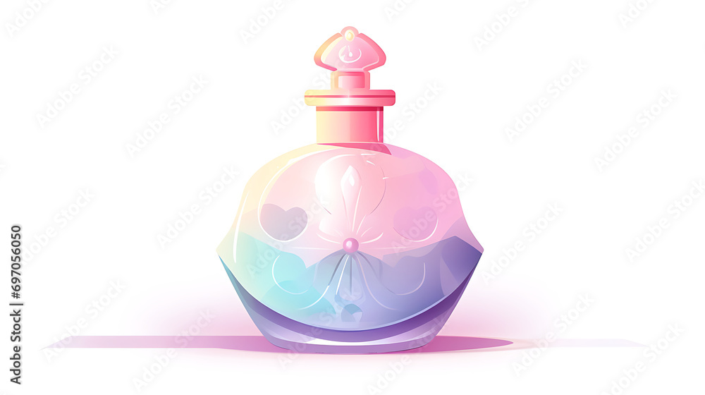 Soft Pop Style Perfume Bottle Illustration Soft Pop Style Perfume Bottle Illustration