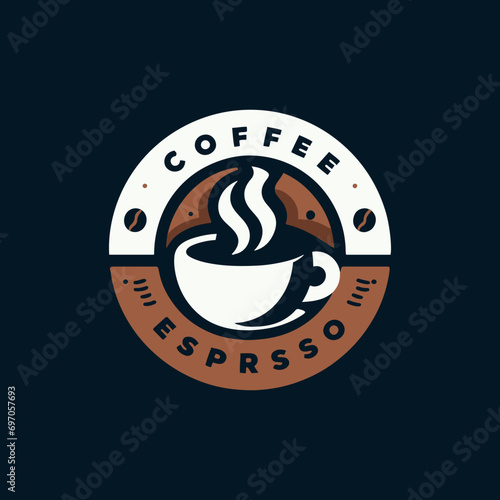 Vector logo with reference colors on coffee with creamy and minimalist styles