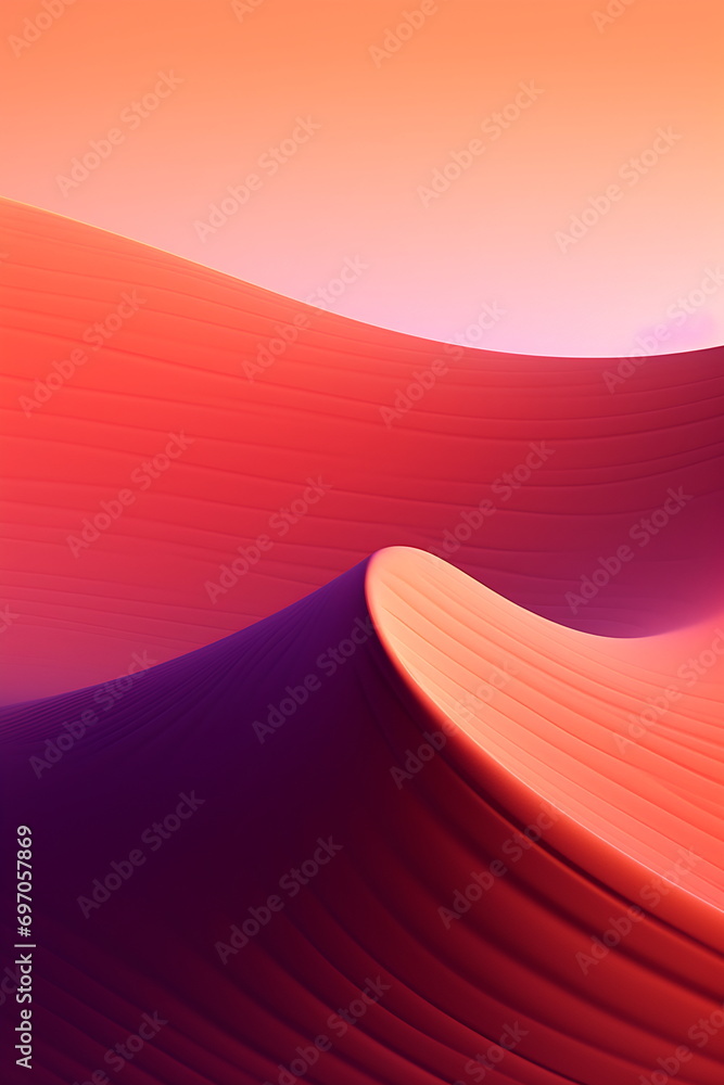 Fototapeta premium Abstract Desert Waves at Sunset