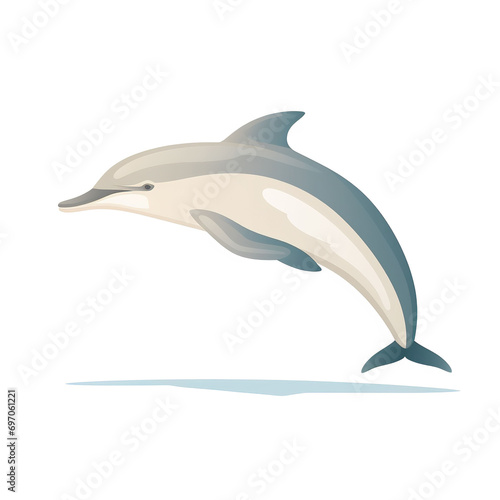 minimalist illustration of a dolphins sleek