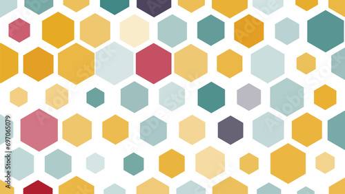 abstract hexagon pattern background. vintage color vector