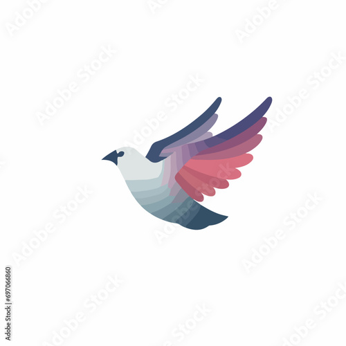 Pigeon in cartoon  doodle style. Isolated 2d vector illustration in logo  icon  sketch style  Eps 10. AI Generative