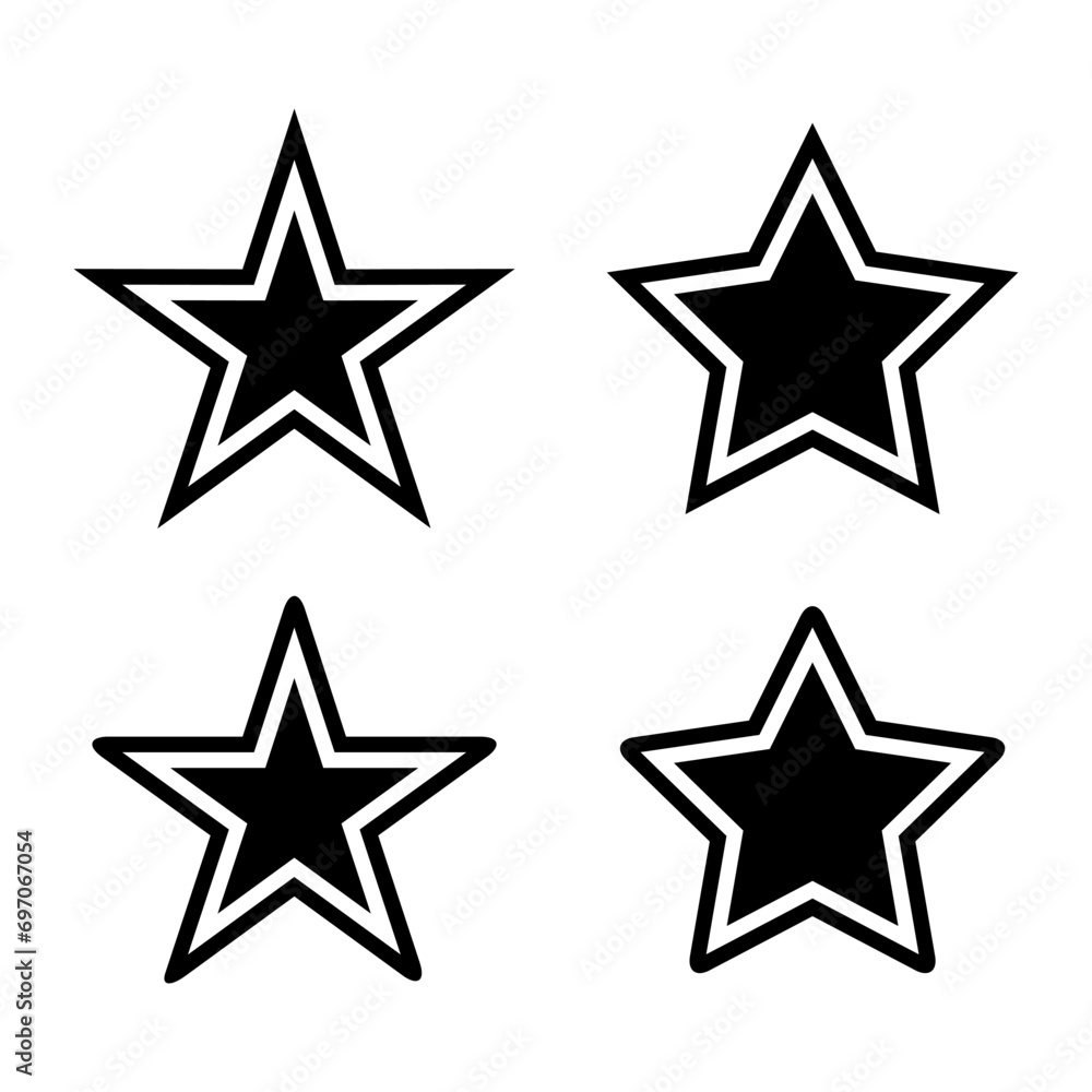 Star icon set isolated on white background. Stars symbol vector Star icon set isolated on white background. Stars symbol vector