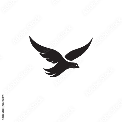 Pigeon in cartoon, doodle style. Isolated 2d vector illustration in logo, icon, sketch style, Eps 10, black and white. AI Generative
