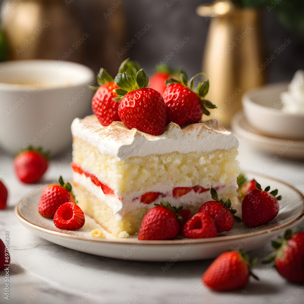 Tres Leches Cake with Strawberries - Luscious Moist Cake Delight Tres Leches Cake with Strawberries - Luscious Moist Cake Delight