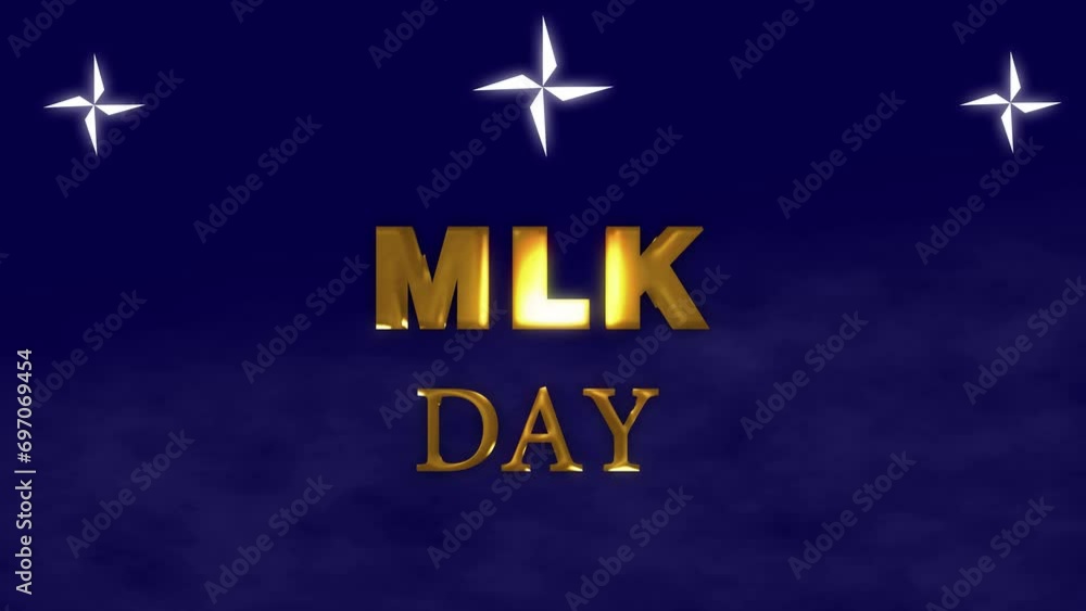 Martin Luther king Jr. day greeting animation, Happy Martin Luther King Jr Day animated text gold color perfect for your illustration needs, events, MLK day, etc. 4K footage. Martin Luther king Jr. day greeting animation, Happy Martin Luther King Jr Day animated text gold color perfect for your illustration needs, events, MLK day, etc. 4K footage.