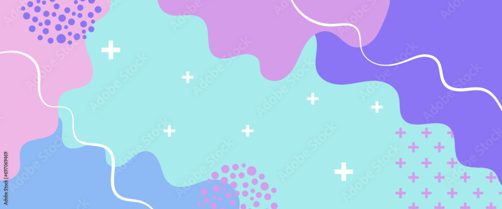 Colorful colourful pop art abstract shapes banner poster vector Illustration. Trendy Pop Art Memphis 80s-90s style Colorful colourful pop art abstract shapes banner poster vector Illustration. Trendy Pop Art Memphis 80s-90s style