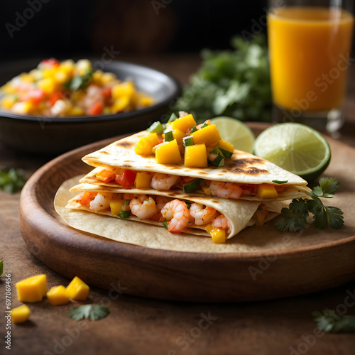 Shrimp Quesadillas with Mango Salsa - A Fusion Delight