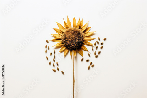 Sunflower petal background nature flower blossom summer isolated closeup beauty yellow plant