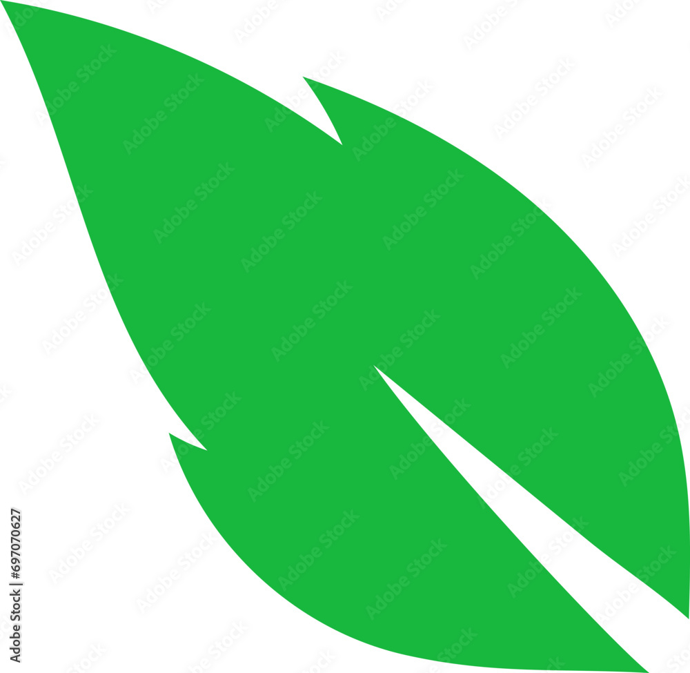 Green Leaf Icon. Element Symbol for eco, renewable, green, vegan and bio labels Green Leaf Icon. Element Symbol for eco, renewable, green, vegan and bio labels