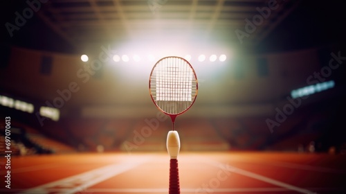 tennis racket on a court generative ai