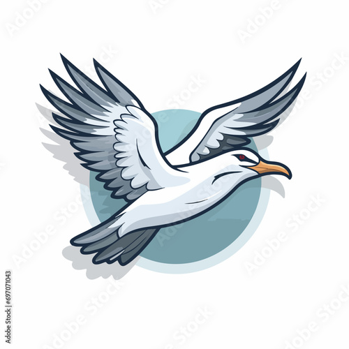 Albatross in cartoon  doodle style. Isolated 2d vector illustration in logo  icon  sketch style  Eps 10. AI Generative