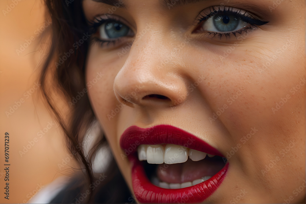 Close up portrait of a woman, generative AI Close up portrait of a woman, generative AI