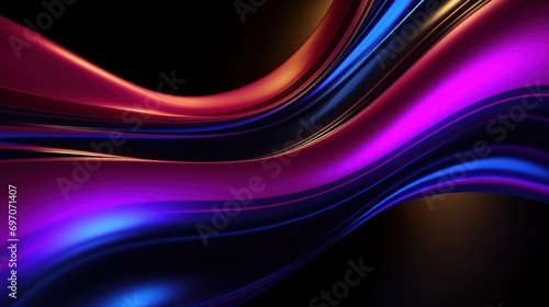 metallic shiny liquid wave black neon color