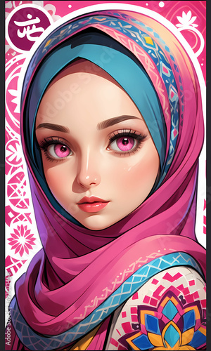 Young Beautiful Muslim Hijab Girl Portrait (ID: 697071458)