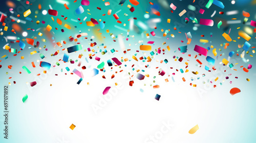 colorful confetti explosion forming a festive background for celebration banners  party invitations  and event posters