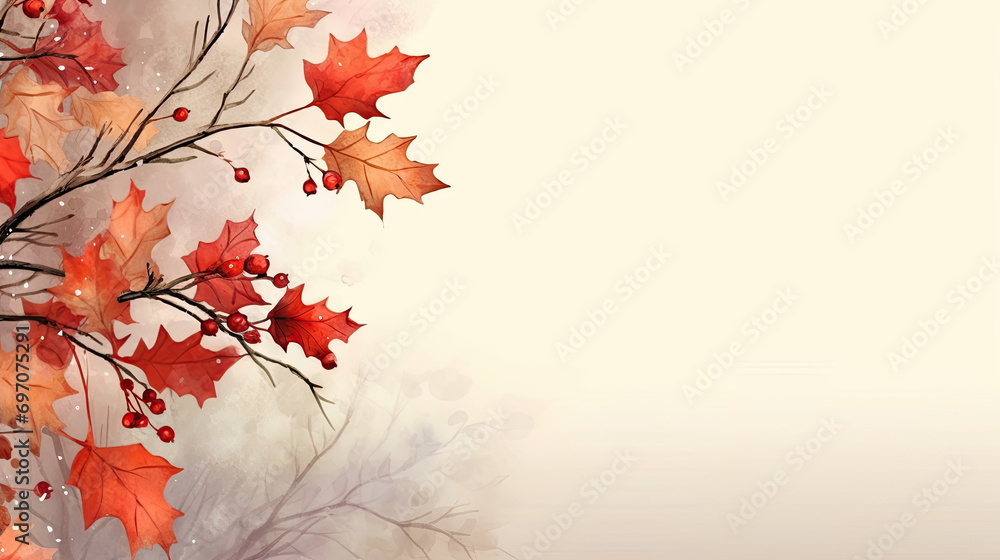 Maple Whispers: Autumn Red Leaves and Fog Maple Whispers: Autumn Red Leaves and Fog