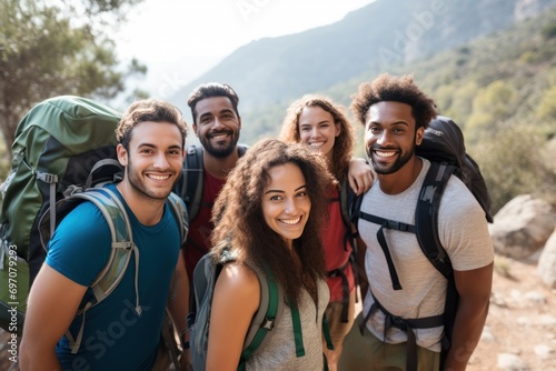 Five friends wen for hiking 