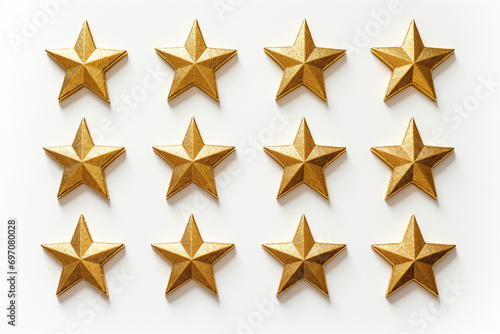 3d shiny star on a white background 3d rendered