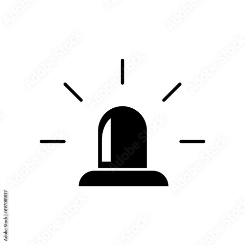  siren icon. Fireman sign, simple icon for websites, web design, mobile app, on white background..eps
